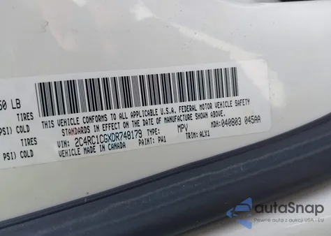 2013 Chrysler Town & Country Touring-L из США, поврежденный, VIN 2C4RC1CGXDR748179